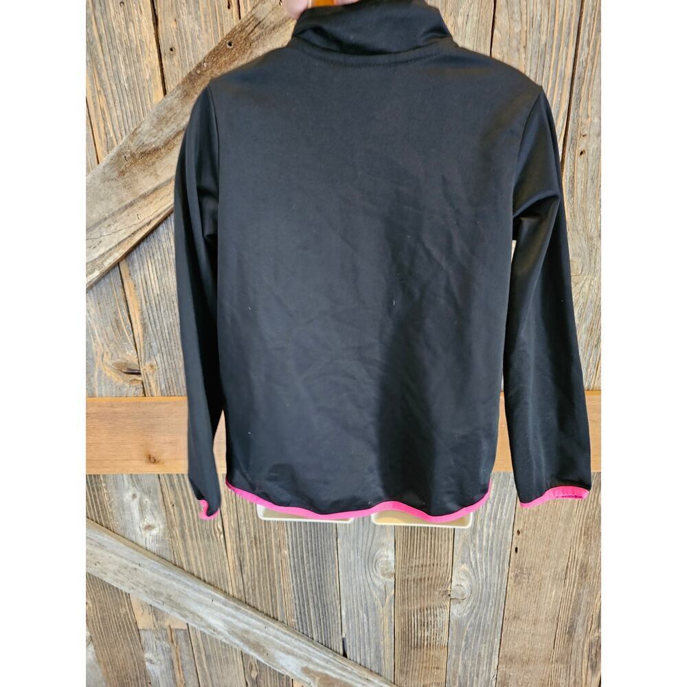 Girls size 6 medium Nike full zip sweater black pink EUC jacket fleece lined - Picture 5 of 7